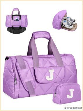Personalized Duffle Bag with Shoe Compartment, TSA-Friendly Travel Carry-On